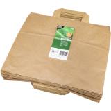 PapStar Papiertasche mit Griff 27x32x17 cm braun, Preisangabe ohne MwSt. (Preis inkl. MwSt. 14,39 €), METRO 50 Stück 1 Packung