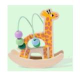 Promotion Bild von Schaukelgiraffe aus Holz HEMA 1 Stück