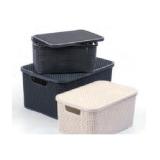 Rattankorb mit Deckel versch. Größen PAGRO 1 Stück