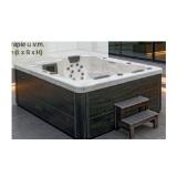 HOME DELUXE Outdoor Whirlpool White Marble inkl. Treppe und Thermoabdeckung HOFER 1 Stück