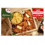 Backhendlbox Ausgelöste Backhendlkeulen mit hausgemachtem Kartoffelsalat und Dips. Für 4–6 Personen. INTERSPAR 1 Set