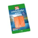 S-BUDGET Lachsforellenfilet geräuchert SPAR 100 Gramm 1 Packung