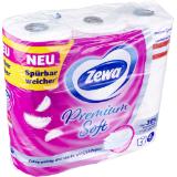 Zewa Toilettenpapier Premium soft 4-lagig, Preisangabe ohne MwSt. (Preis inkl. MwSt. 3,90 €), METRO 9 Stück