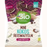 Promotion Bild von dmBio Mini Kokos Reiswaffeln Zartbitter dm 60 Gramm 1 Packung