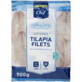 Metro Chef Tilapia Filet, Preisangabe ohne MwSt. (Preis inkl. MwSt. 10,99 €), METRO 900 Gramm 1 Packung