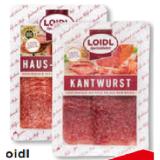 Loidl Haussalami, Kantwurst, Putensalami oder Käswurst mit Pfeffermantel Unimarkt 75 Gramm 1 Packung