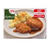 Faschierte Laibchen mit Natursaftl, Kartoffelpüree und Röstzwiebel INTERSPAR