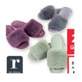 Rubin Damen-Fellpantoffeln Maximarkt 1 Paar
