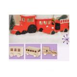 Spielzeug DIY Set Holz-Bus, -Waggon, -Zug oder -Auto maxi.preisjoker Maximarkt 1 Stück