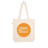 Promotion Bild von Flüchtlingsprojekt Ute Bock Tasche Refugees faire Baumwolltasche in natur Ute Bock 1 Stück