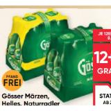 Gösser Märzen, Helles, Naturradler Zitone, Zitrone 0,0 % oder extra frisch oder Naturgold alkoholfrei Maximarkt 0.33 Liter 1 Flasche