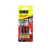UHU Sekundenkleber Minis flüssig oder Gel, 3× 1 g  + 1 g gratis PAGRO & LIBRO 1 Packung