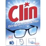 Clin Brillenputztücher, Preisangabe ohne MwSt. (Preis inkl. MwSt. 1,07 €), METRO 14 Stück