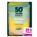 Dennree Bio-Dinkelmehl Type 630 Denns BioMarkt 1 Kilogramm 1 Packung