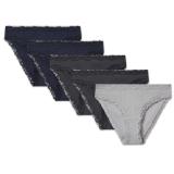 Esmara Damen Slip mit Spitze In modischer Ripp-Qualität Größen: 36 bis 46 Lidl 5 Stück
