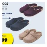 Up 2 Fashion Basics Damen-/Herren-Filzclogs versch. Farben und Modelle HOFER 1 Paar