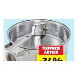 Crofton Edelstahl Topf/Pfanne Topf Ø 20 cm mit Glasdeckel oder Pfanne Ø 28 cm HOFER 1 Stück