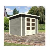 Karibu Holz-Gartenhaus Sitten 3 Terragrau 242 cm x 182 cm OBI 1 Stück
