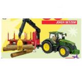 Bruder John Deere 7R 350 mit Rückeanhänger und 4 Baumstämmen maxi.preisjoker Maximarkt 1 Set