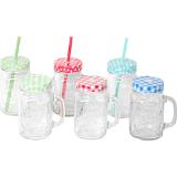 Trinkglas mit Deckel und Halm, Preisangabe ohne MwSt. (Preis inkl. MwSt. 2,03 €), METRO 1 Stück