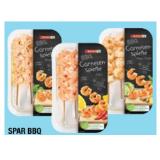 Spar BBQ Garnelenspieße Knoblauch, Chili oder Thai Maximarkt 145 Gramm 1 Packung