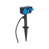 Flector Garten Erdspieß mit Steckdosen 310449 HELLWEG 1 Stück