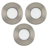 Eglo LED-Bodeneinbauleuchte „Lamedo” 230656 HELLWEG 3 Stück