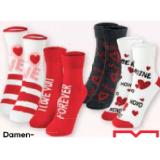 Damen-Valentinstags-Socken versch. Designs Maximarkt 1 Packung