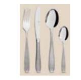 POZZI MILANO Set aus 4 silbernen Besteckteilen mit dekoriertem Griff Maximarkt 4 Stück 1 Set