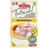 BERGER TIERWOHL Hof-Schinken, Preisangabe ohne MwSt. (Preis inkl. MwSt. 2,19 €), METRO 100 Gramm 1 Packung