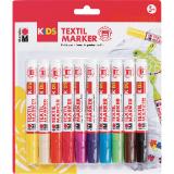 Marabu Textilmarker „Kids“ PAGRO DISKONT 10 Stück 1 Packung