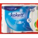 Promotion Bild von kokett Küchenrolle 3-lagig, 4x64 Blatt HOFER 1 Packung