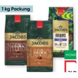 Jacobs Caffè Crema Classico, Intenso, Uganda + Kenya, Origin Single Brazil oder Espresso Intenso Maximarkt 1 Kilogramm 1 Packung