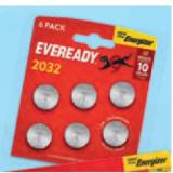 EVEREADY Knopfzellen Batterien div. Sorten HOFER 6 Stück