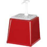 Hendi Pump-Saucenspender Rot, Preisangabe ohne MwSt. (Preis inkl. MwSt. 23,99 €), METRO 1 Stück