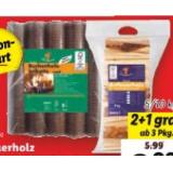 Flammenco Anfeuerholz oder runde Holzbriketts Lidl 1 Packung