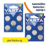 Varta Knopfzellen-Batterien div. Sorten HOFER 5 Stück 1 Packung