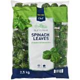 Metro Chef Spinat gehackt od. Blattspinat portioniert, Preisangabe ohne MwSt. (Preis inkl. MwSt. 6,00 €), METRO 2.50 Kilogramm 1 Packung