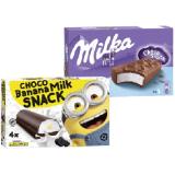 Milka /Minions Schoko-/oder Choco Banana Snack Lidl APP Preis 27 Gramm 4 Stück