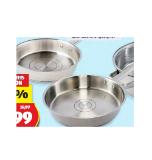 Crofton Edelstahl Topf/Pfanne Topf Ø 16 cm mit Glasdeckel oder Pfanne Ø 24 cm HOFER 1 Stück