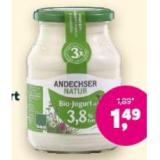 Andechser Natur Bio-Naturjoghurt Denns BioMarkt 500 Gramm 1 Glas