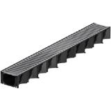 ACO Rinne Hexaline 2.0 aus schwarzem Kunststoff mit stahlverzinktem Stegrost 1 m OBI 1 Quadratmeter