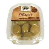 Die Käsemacher Pfefferoni scharf oder Oliven gefüllt mit Frischkäse, Frischkäsebällchen mit Pfeffer oder würzig-pikante Schafkäsehäppchen EUROSPAR 1 Packung