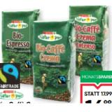 Spar Natur pur Bio-Caffè Crema, Bio-Caffè Crema Intenso oder Bio-Espresso Maximarkt 1 Kilogramm 1 Packung