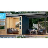 Karibu Gartenhaus Hybrid Modern X mit Anbaudach HOFER 1 Stück