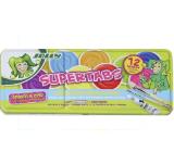 Jolly Deckfarbkasten Supertabs inkl. Deckweiß und 2 Pinsel, 12 Farben PAGRO & LIBRO 1 Set