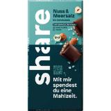 Promotion Bild von share Schokolade Nuss & Meersalz dm 100 Gramm 1 Tafel