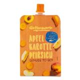 RETTENSWERT Fruchtsnack Apfel-Banane-Erdbeere oder Apfel-Karotte-Pfirsich HOFER 100 Gramm 1 Stück