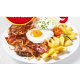 Holzfäller-Steak mit Speck, Spiegelei & Pommes frites BILLA PLUS 1 Set