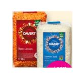 Davert Bio-Hülsenfrüchte oder -Reis verschiedene Sorten Denns BioMarkt 1 Packung